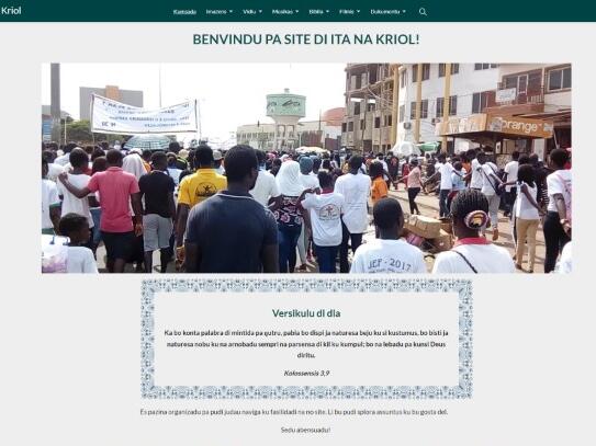 Kriol website Home page